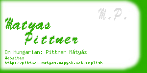 matyas pittner business card